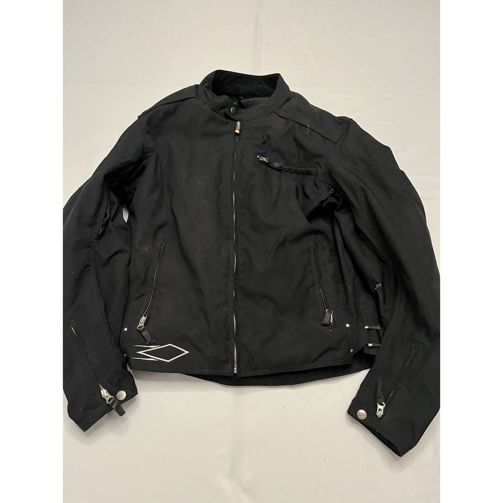 Power Trip Men's  Black Armored Motorcycle Jacket Size Small